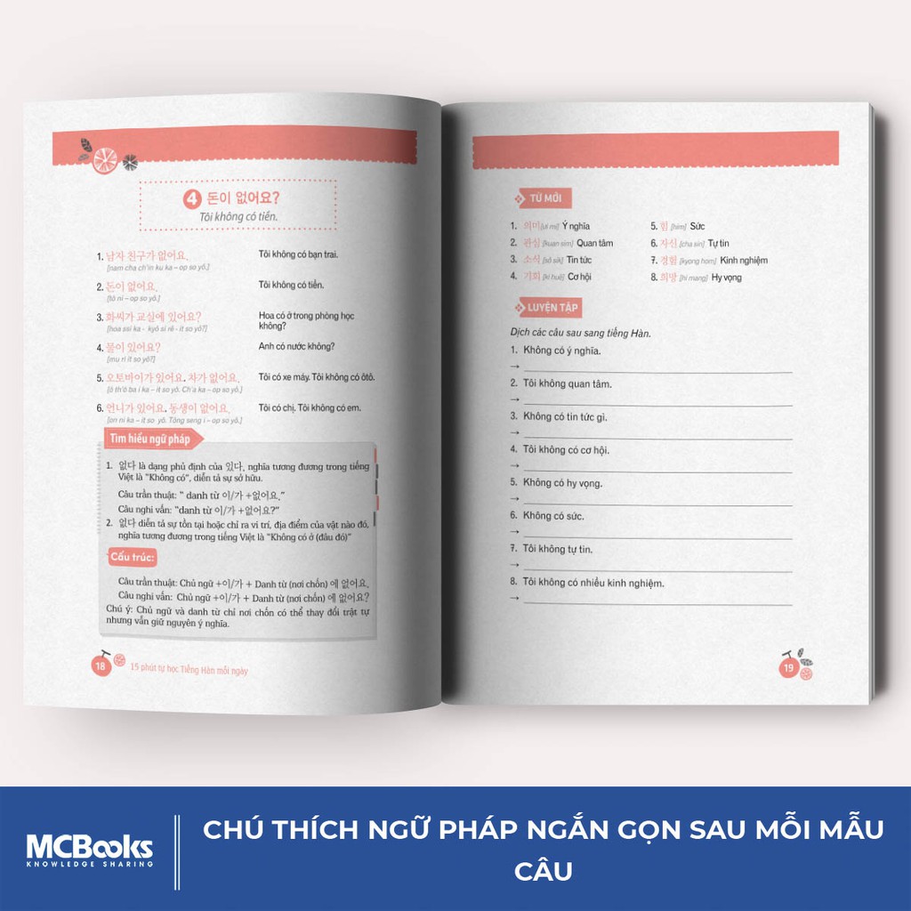 Sách 15 Phút Tự Học Tiếng Hàn Mỗi Ngày Kèm App Học Online
