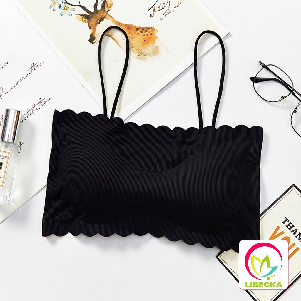 Áo Bra nữ quây hai dây cài sau gân tăm co giãn thông hơi thoáng mát nâng ngực Sexy gợi cảm xuất Hàn Quốc LIBECKA AL59