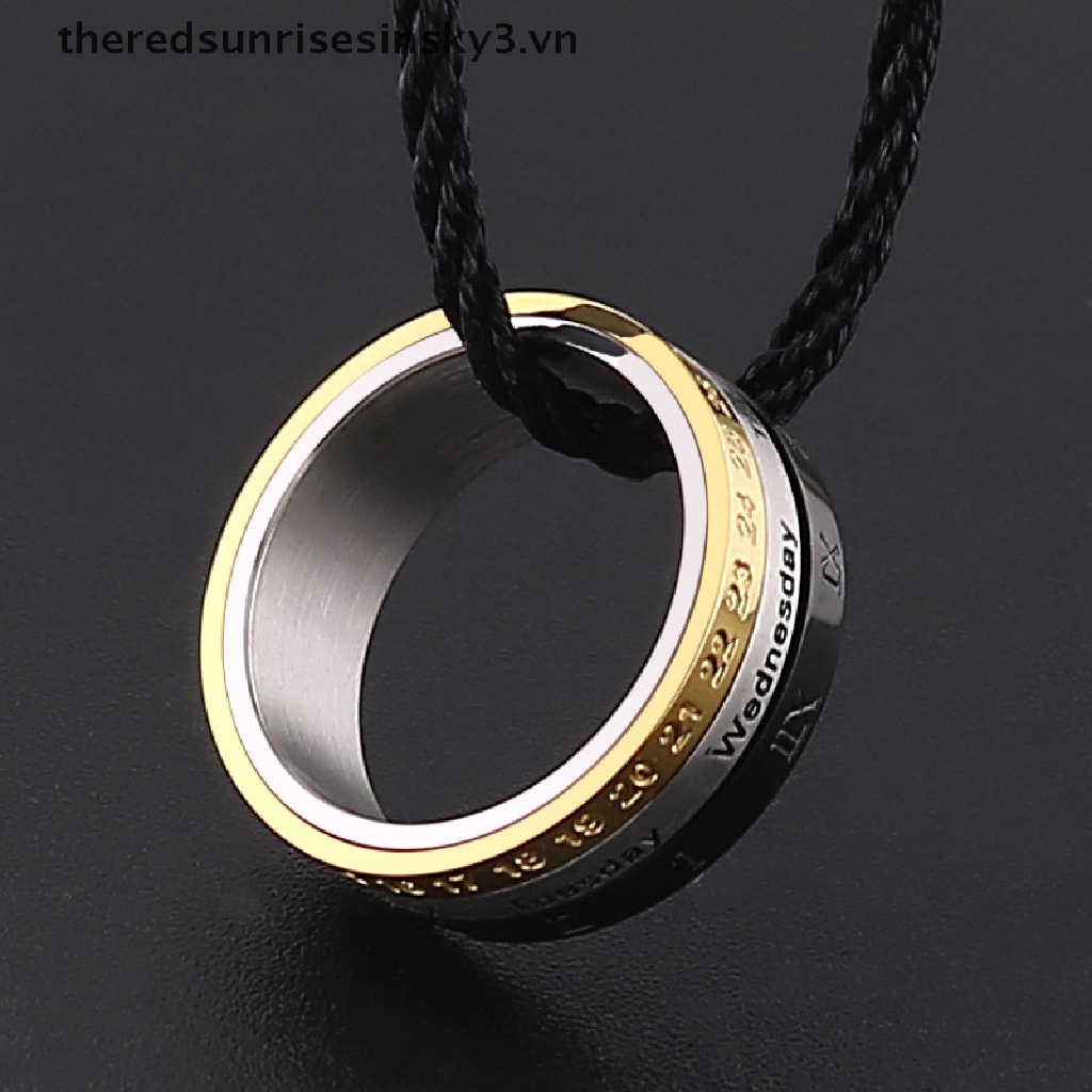 * * Thời Trang Mới * * Nhẫn Đeo Tay Có Thể Xoay Hiển Thị Ngày Tháng Tuổi Của Nam Giới