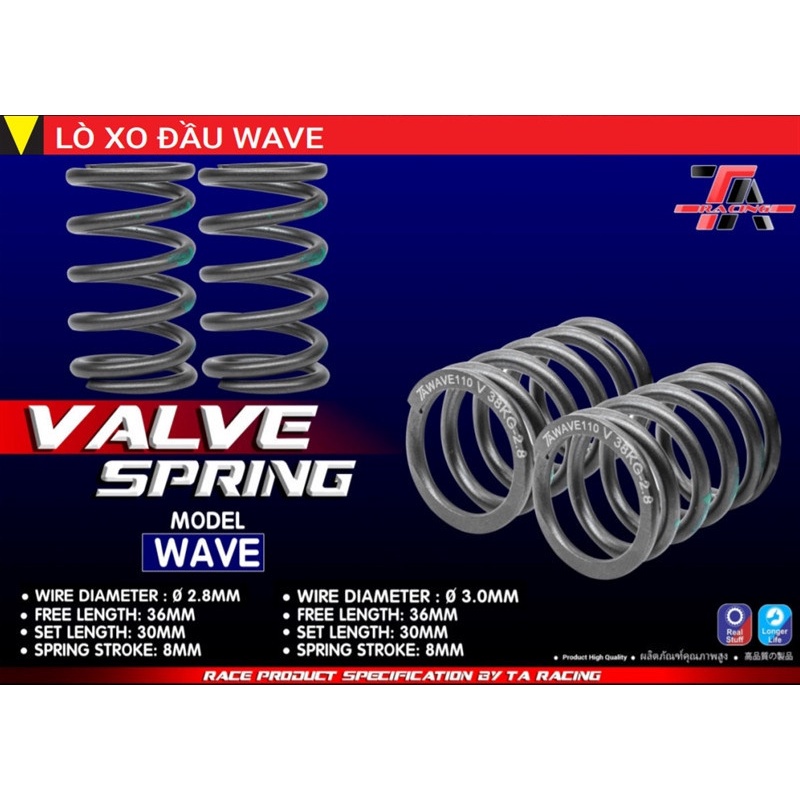 [Mã LIFEAU5SALE giảm 20k đơn 50k] Lò Xo Đầu TA Racing Future Led/125/X/Neo, Dream, Wave, xe Trung Quốc