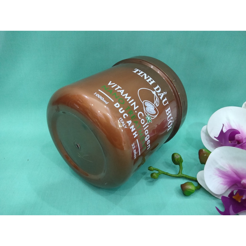 Tinh dầu bưởi Đức Anh hủ màu nâu đen 1000ml dùng để xã tóc, hấp tóc giúp tóc mềm mượt hơn - Trường Thọ, TĐ