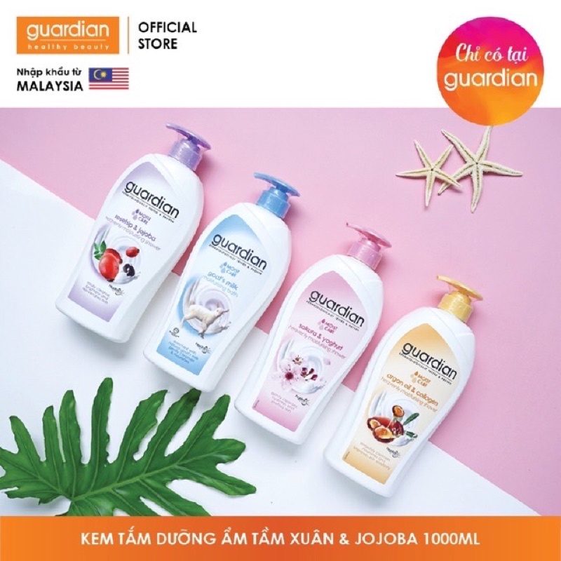 Kem tắm, Sữa tắm dưỡng ẩm chính hãng Guardian 1000ml | BigBuy360 - bigbuy360.vn