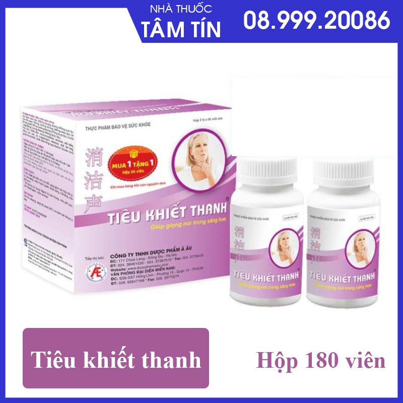 Viên Uống Tiêu Khiết Thanh - hộp 2 lọ 90 viên