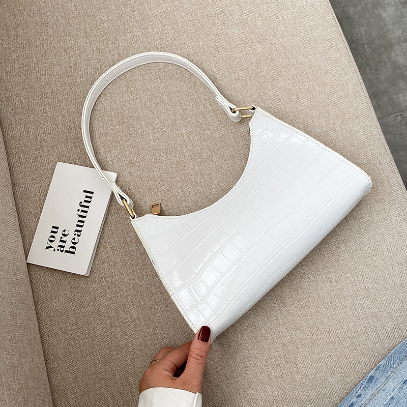 Túi Xách Đeo Vai / Đeo Cánh Tay Màu Trắng Phong Cách Thời Trang Pháp Nhỏ Nhắn Xinh Xắn Dành Cho Nữ