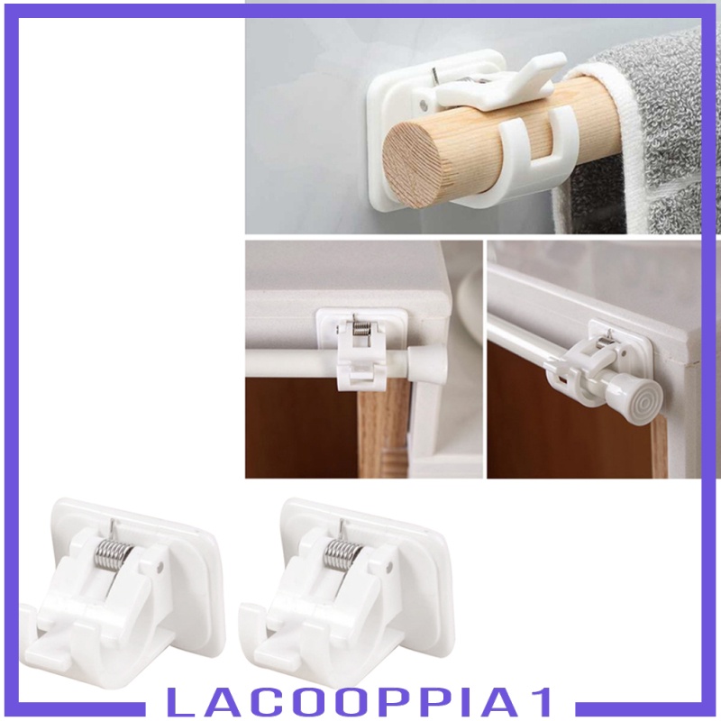 1 [Lacooppia1] 2 Giá Đỡ Thanh Treo Rèm Dán Tường Tự Dính