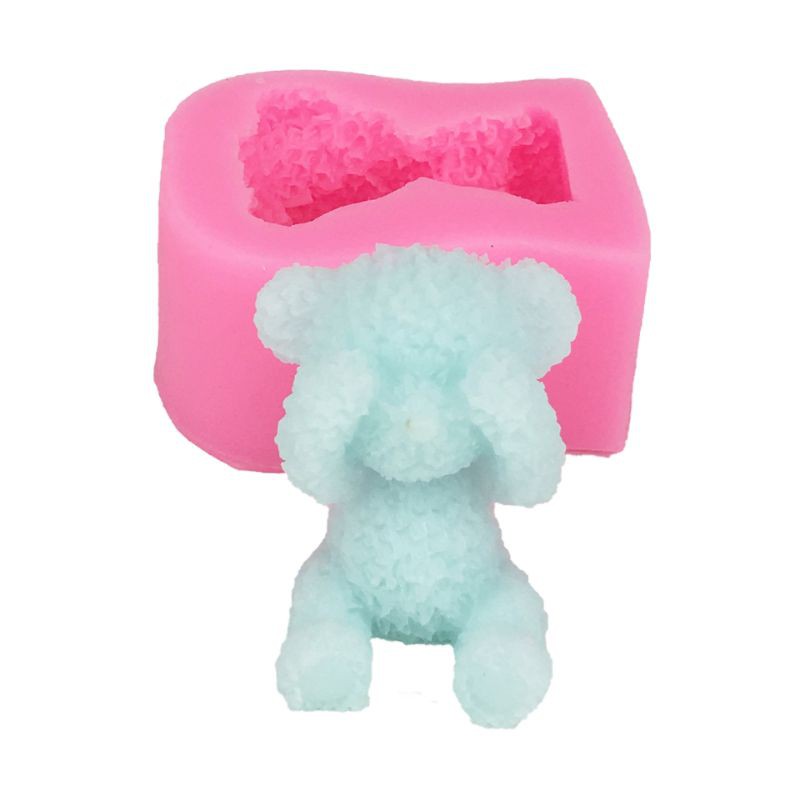 Khuôn rau câu silicon gấu 3 không