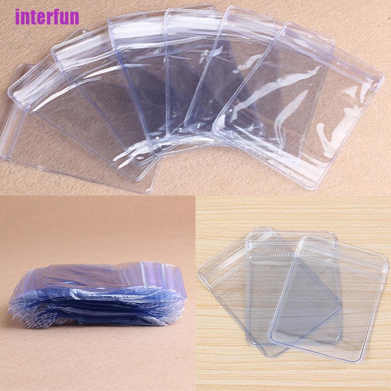 Bộ 100 Túi Nhựa pvc Trong Suốt Đựng Tiền Xu Tiện Dụng