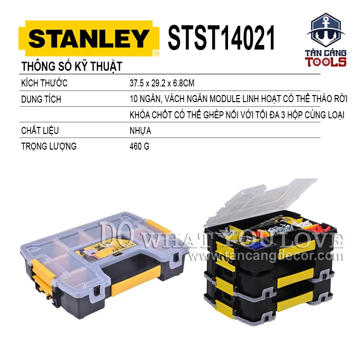 Hộp Đựng Linh Kiện Tiện Ích 10 Ngăn Stanley SortMaster STST14021