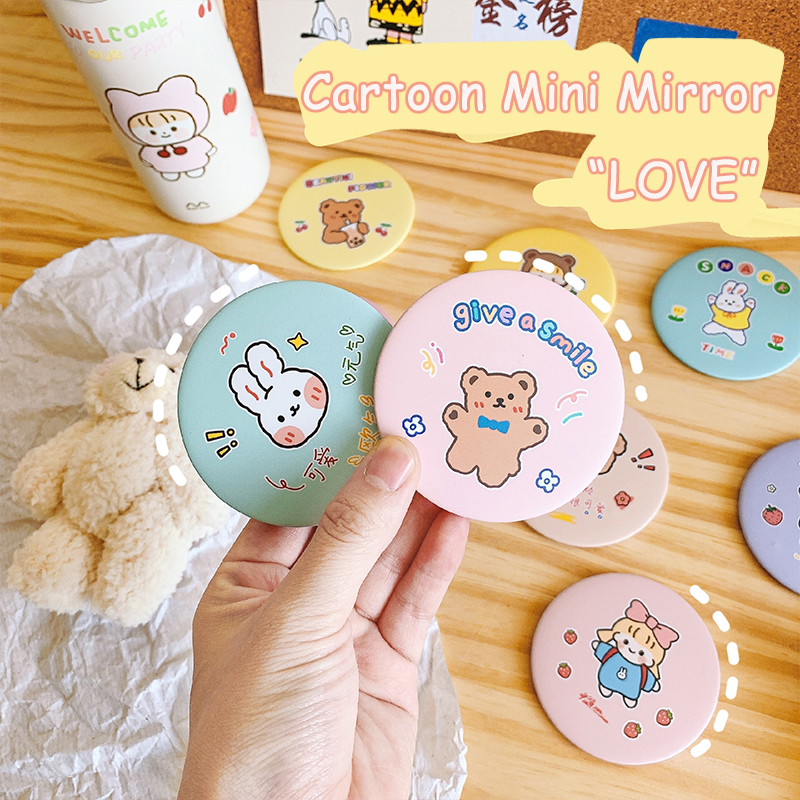 Gương trang điểm mini kiểu dáng đơn giản phong cách Hàn Quốc dễ thương