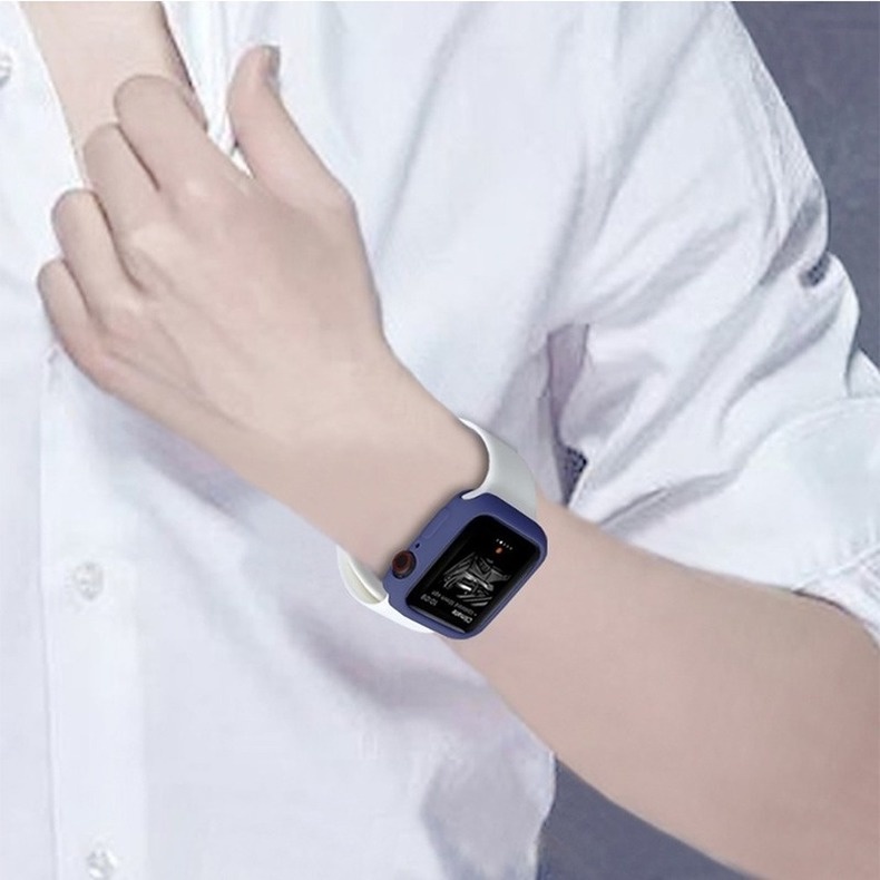 Ốp Bảo Vệ Bằng Silicon Cao Su Màu Kẹo Cho Apple Watch Series Ultra 8 7 6 SE 5 4 3 2 1 49mm 45mm 40mm 44mm