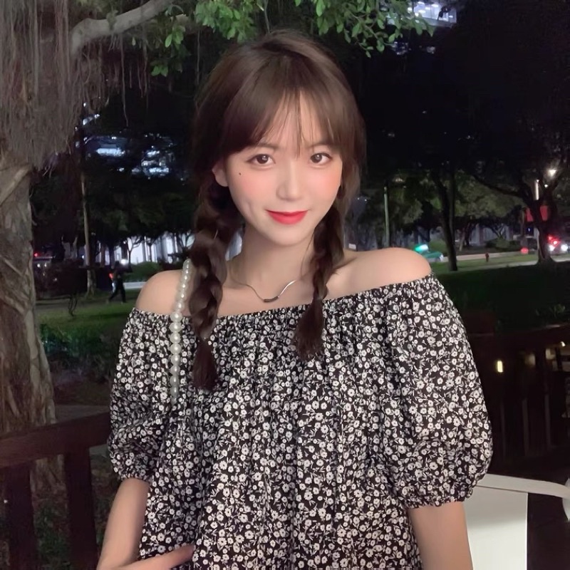 Áo hoa nhí trễ vai