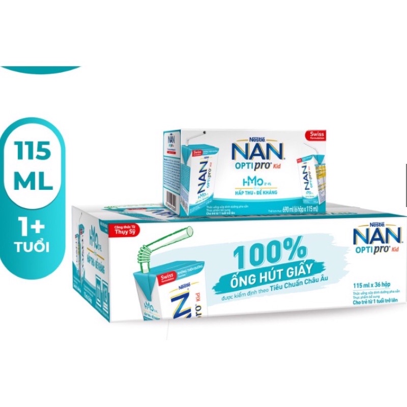 Sữa Nan nước 1 thùng 36 hộp 115ml date mới- có ship hỏa tốc