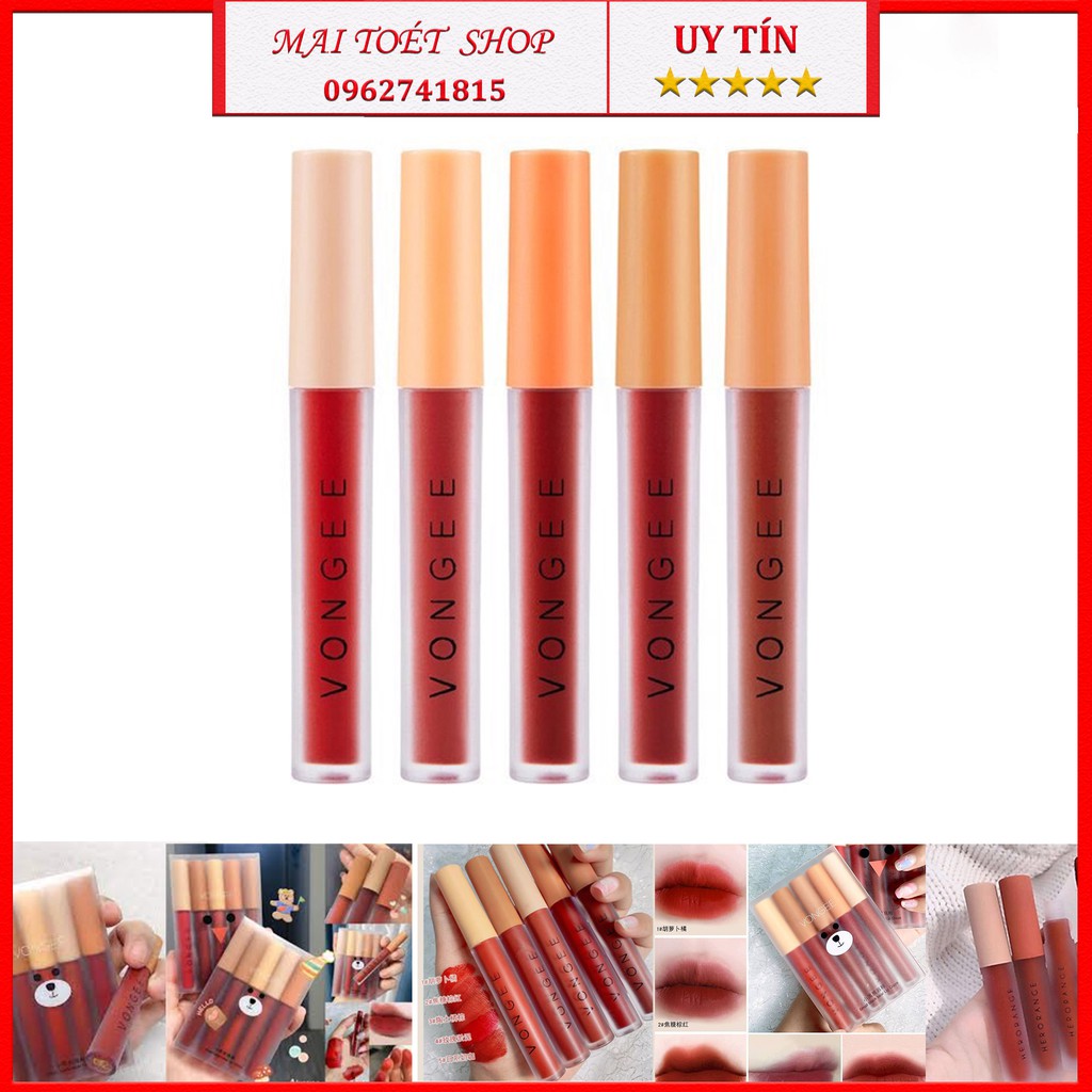 [New] Set Son Kem Nhung Lì 10 Cây WETN LIP GLOSS Siêu Hot - Bộ Son Kem Lì 10 Cây WETN Hồng