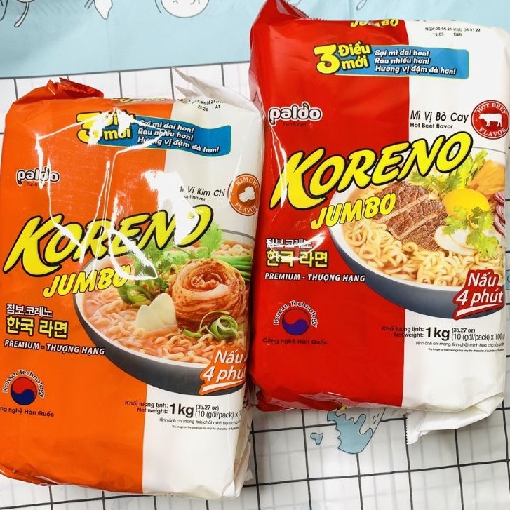 Mì koreno bịch 1 kg ( 10gói x 100g ) các vị