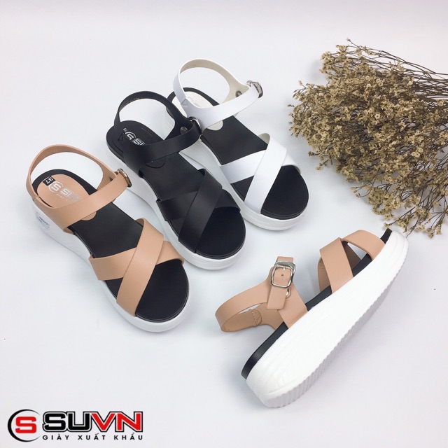 [Rất Rẻ] [FREE-SHIP] [RẺ VÔ ĐỊCH]  Sandal bánh mì quai chéo da chống xước ảnh thật tự chụp