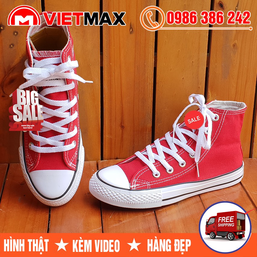 ⚡[FREE SHIP] Giày Thể Thao CV Chuck 2 (II) Đỏ Tươi Cổ Cao Nam Nữ | BigBuy360 - bigbuy360.vn