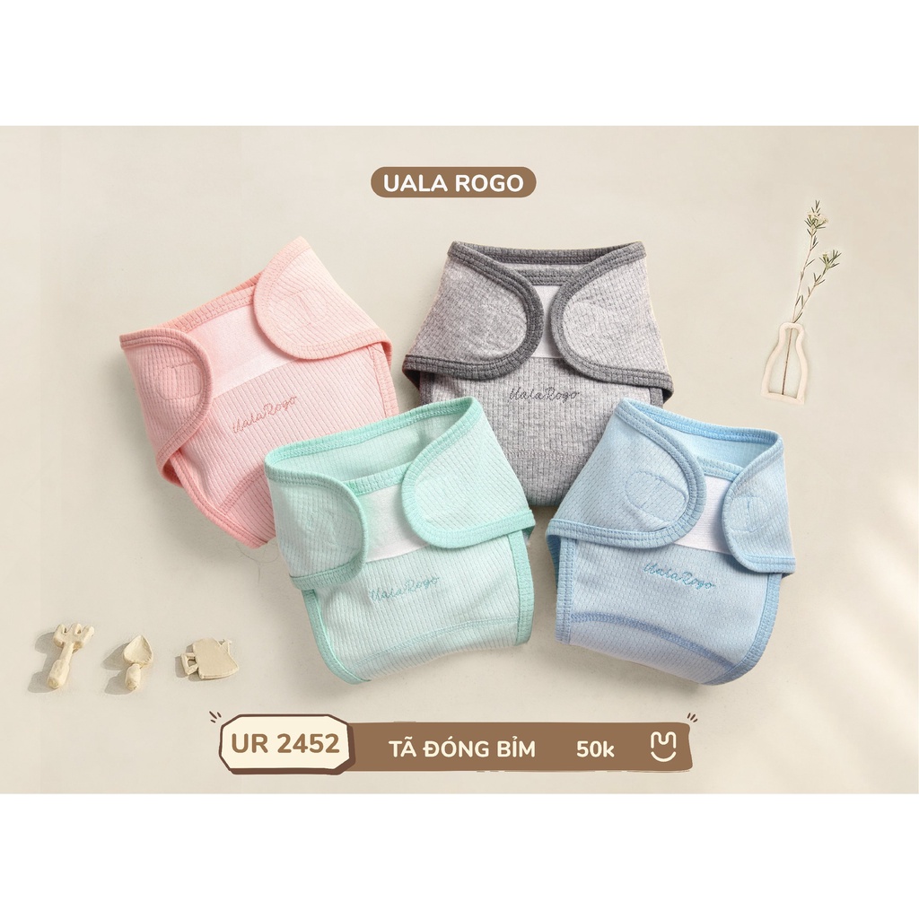 [CHÍNH HÃNG] Tã dán bỉm UalaRogo size Newborn 3-5kg (quần đóng bỉm Ualarogo)