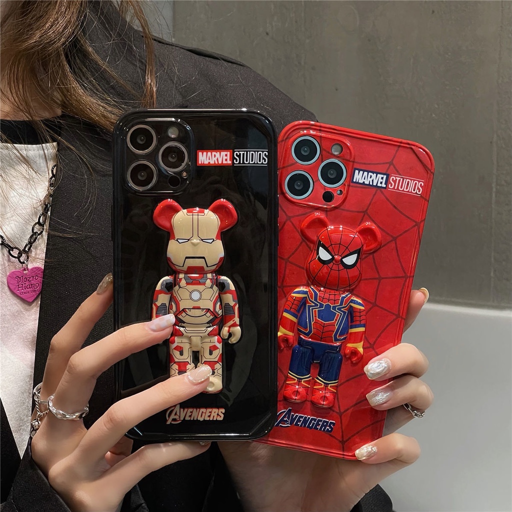 Ốp điện thoại silicone in hình siêu anh hùng 3D thích hợp cho iPhone 7 8 Plus X XS XR