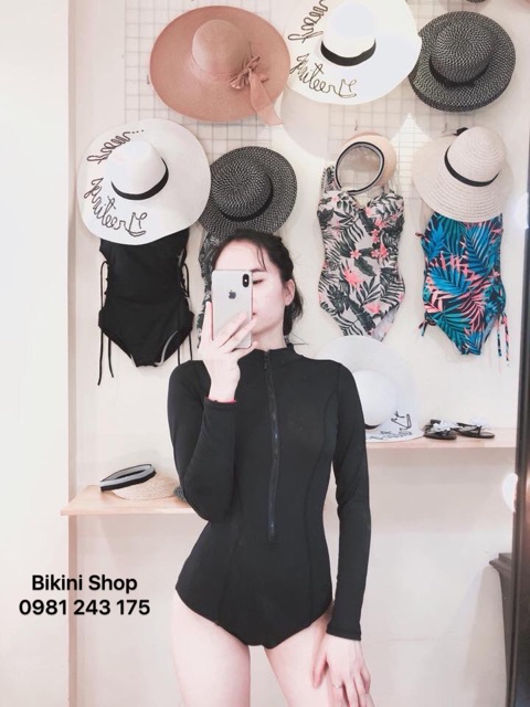 Đồ bơi nữ - bikini dài tay Hàn Quốc đi tắm biển