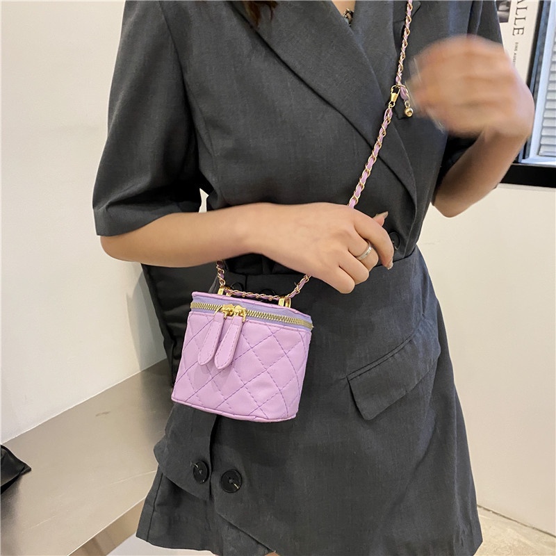 Thời Trang Túi Xách Thêu Họa Tiết Hình Thoi Phong Cách retro Cho Nữ