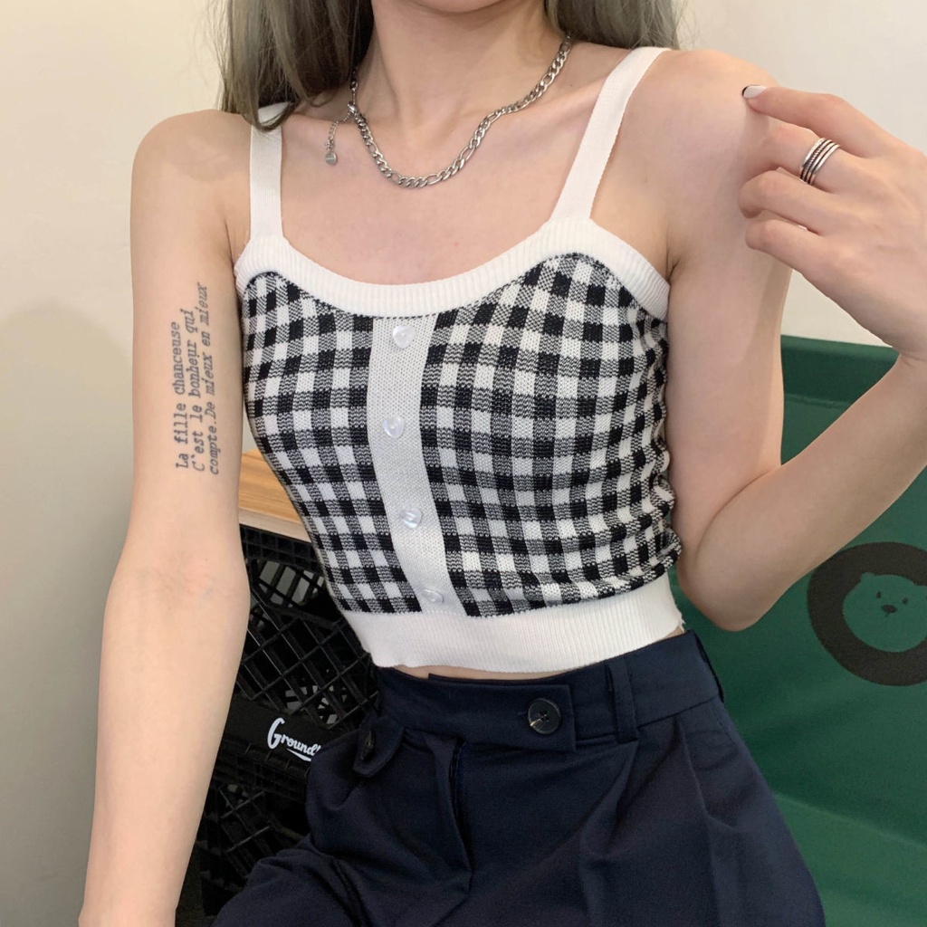 Áo Ống Hai Dây Phong Cách Hàn Quốc Thời Trang Mùa Hè Cho Nữ