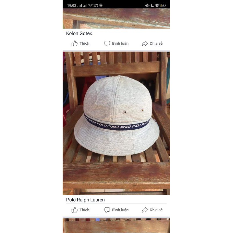 mũ nón tai bèo bucket polo Ralph Lauren real authentic chính hãng