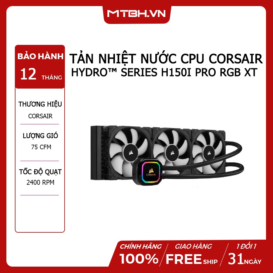 Đế tản nhiệt Corsair Hydro H150i Pro RGB