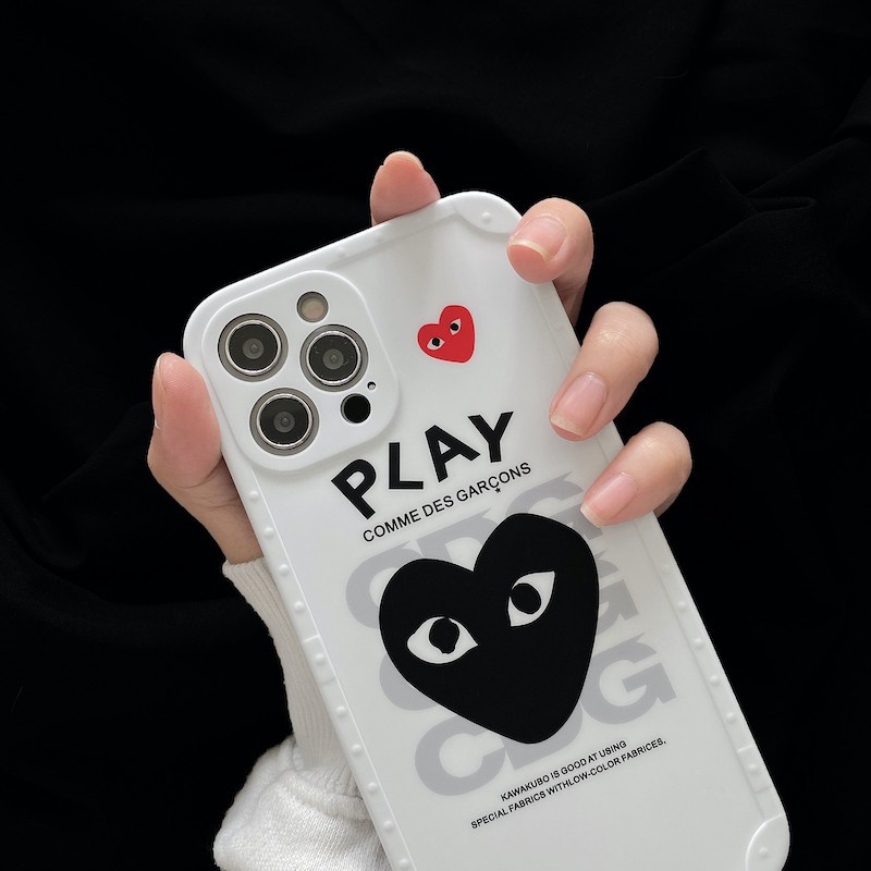 Ốp Điện Thoại Mềm Hình Logo Comme des Garcons CDG Play Cho iPhone 15 14 13 12 11 Pro Max X XS XR 7 8 Plus