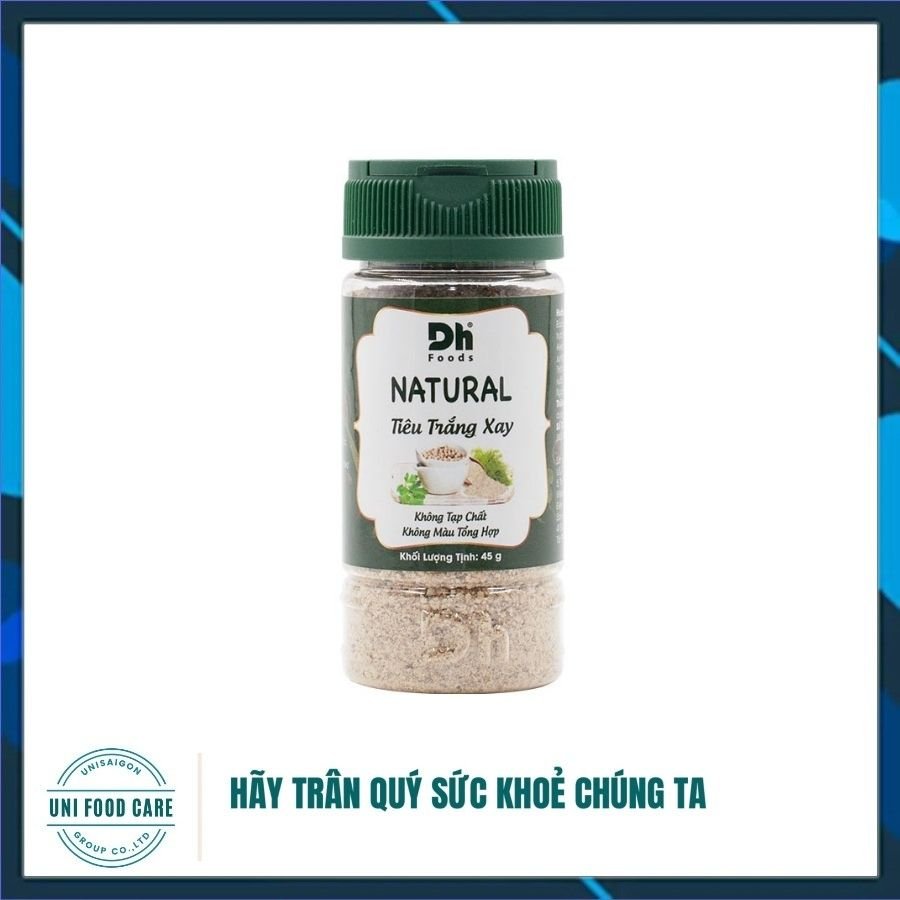 Hũ Natural Tiêu Trắng Xay - Thương hiệu DH Foods