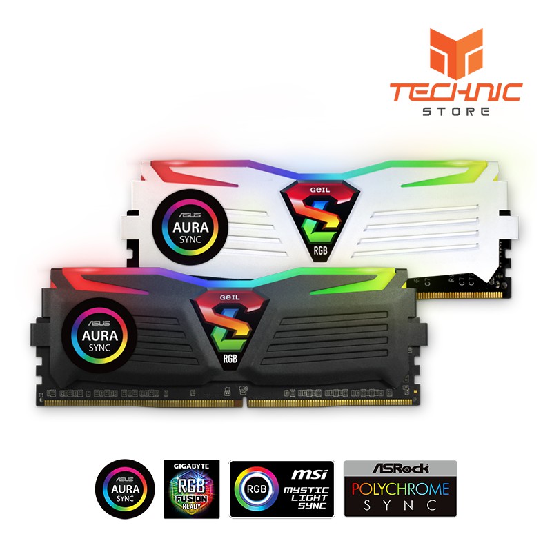 [Mã ELHAMS12 giảm 8% tối đa 300k] Ram máy tính GEIL SUPER LUCE RGB SYNC DDR4 8GB BUS 3000