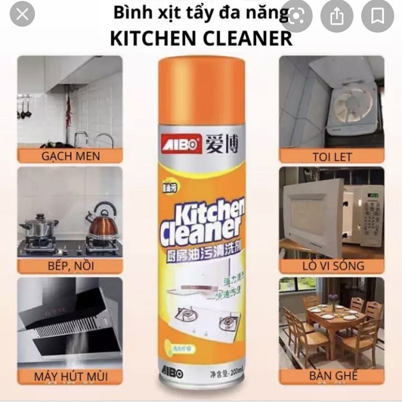 Bình xịt tẩy vết bẩn, keo dán, nhựa đường AIBO chính hãng