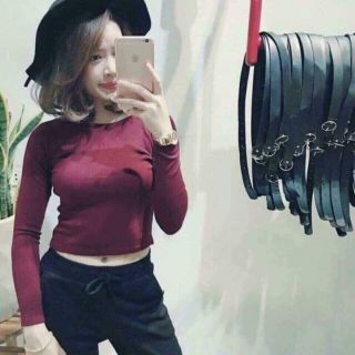 ÁO THUN CROPTOP TAY DÀI