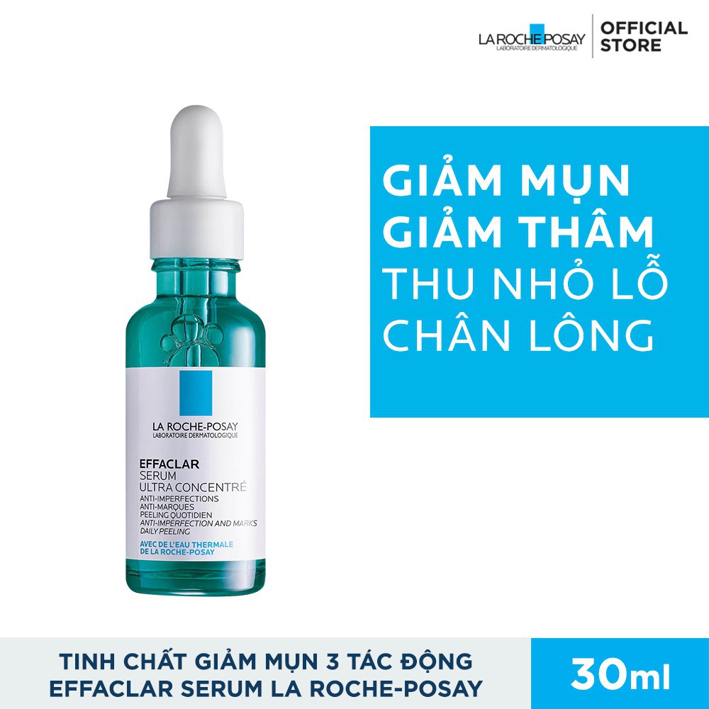 [MẪU THỬ] Tinh Chất Serum La Roche-Posay EFFACLAR Serum Ultra Concentre Giảm Mụn 3 Tác Động 3ML