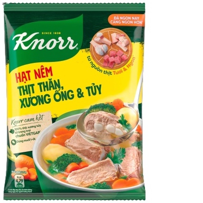 Hạt Nêm Knorr Từ Thịt Thăn, Xương Ống Và Tủy Bổ Sung Vitamin A  Gói 900g