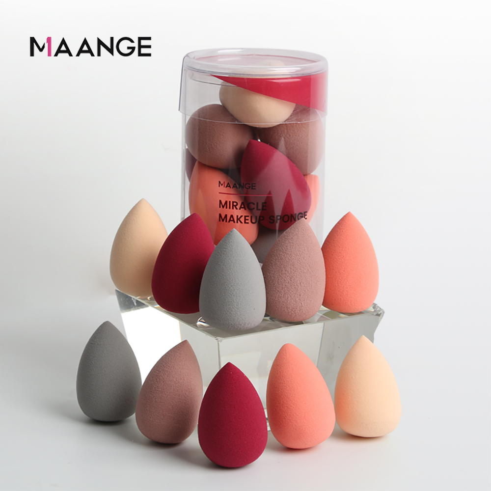 [Hàng mới về] Bộ 10 mút trang điểm mini nhiều màu sắc hình giọt nước
