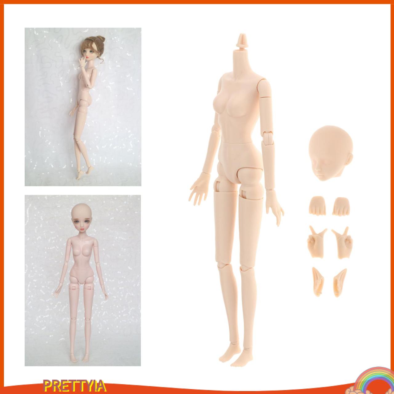 BJD Girl Doll Nude Body 22 Movable Jointed 29cm DIY Dress Up Naked Toys