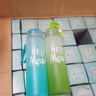 Bình nước thuỷ tinh hello master 500ml sỉ 15k