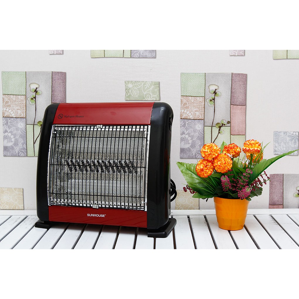 Sưởi Điện Hồng Ngoại Sunhouse SHD7013 (800W) - Đen Đỏ - Hàng Chính Hãng