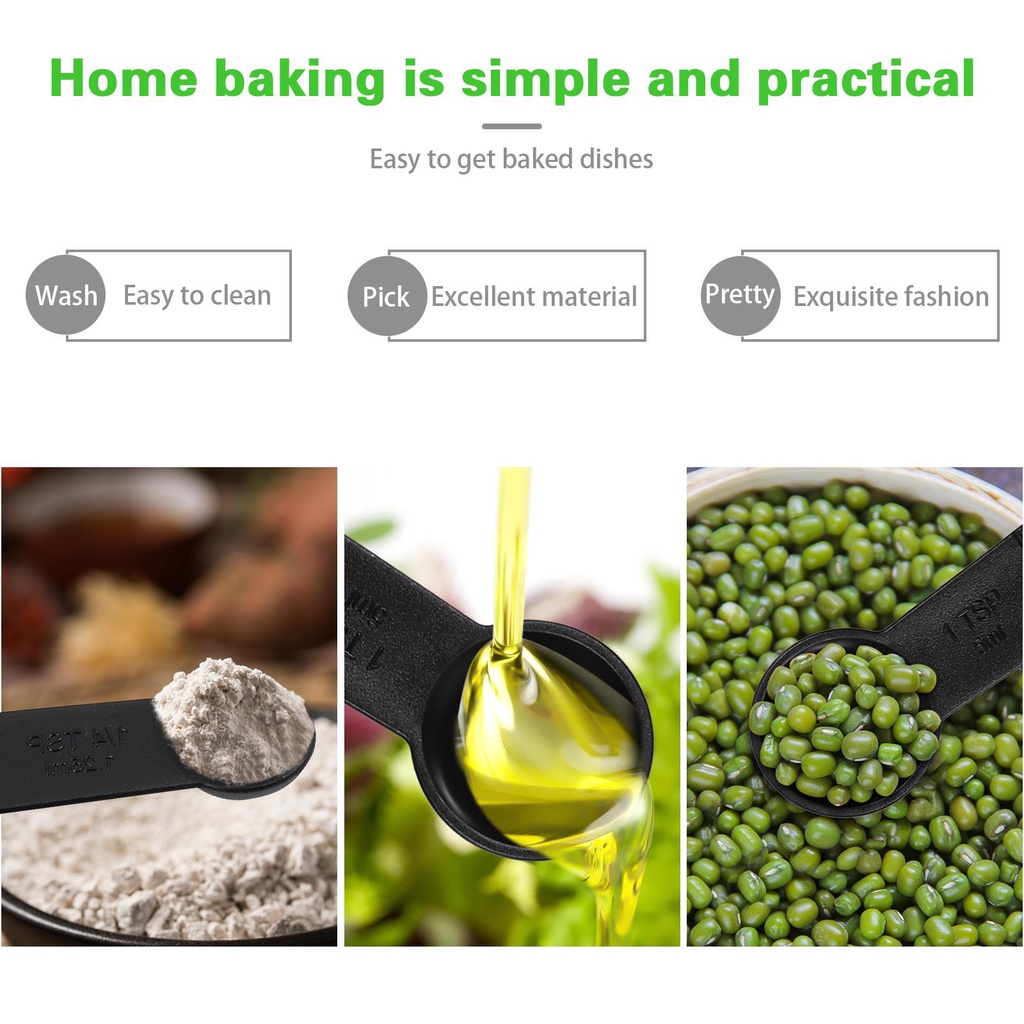 Set 9 Muỗng Đo Lường Làm Bánh Đa Năng Tiện Dụng