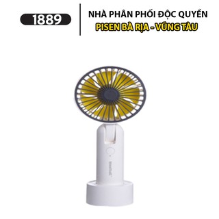 𝗤𝘂𝗮̣𝘁 𝗠𝗶𝗻𝗶 𝗖𝗮̂̀𝗺 𝗧𝗮𝘆 𝗣𝗜𝗦𝗘𝗡 handheld meatball mini fan f828 𝗖𝗛𝗜́𝗡𝗛 𝗛𝗔̃𝗡𝗚 - quạt mini cầm tay sạc điện pisen 𝗦𝗶𝗲̂𝘂 𝗠𝗮́𝘁