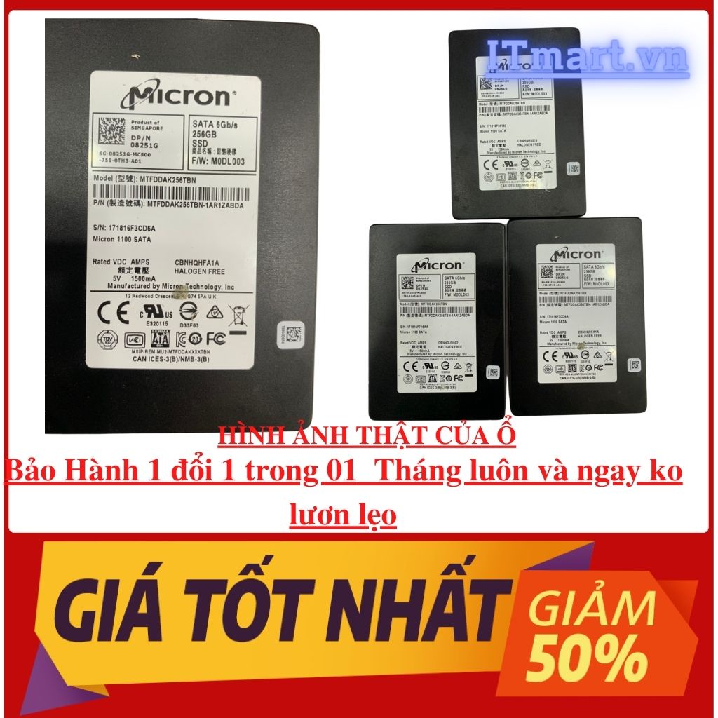 Ổ cứng SSD 256Gb Samsung/Sandisk/Hynix/Western Tháo máy laptop Dell đẹp như mới- có cài win 10 sẵn