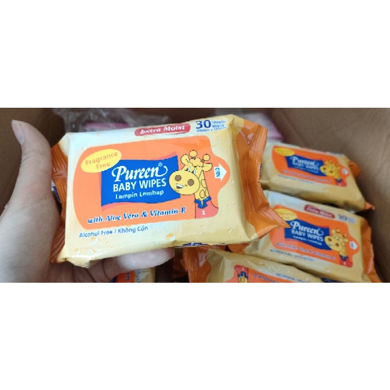 Combo 2 gói KHĂN ƯỚT CAO CẤP PUREEN 30 tờ và 80 tờ