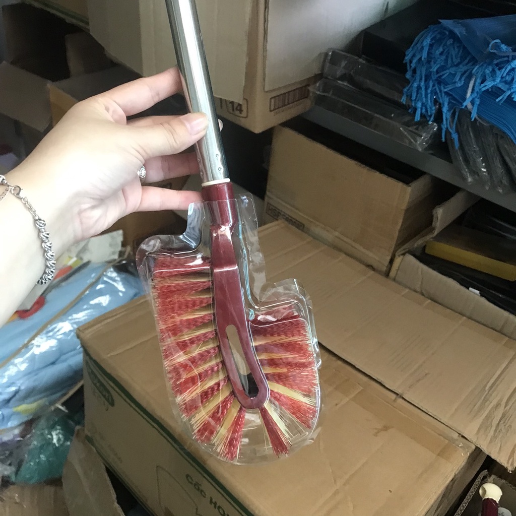 Cây chà toilet dài - Cán inox Dài 65cm