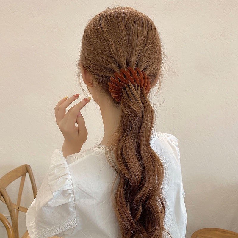 Dây Buộc Tóc Nhung Hình Tổ Chim / Dây Buộc Tóc Acrylic Linh Hoạt Cho Nữ / Phụ Kiện Tóc Hàng Ngày