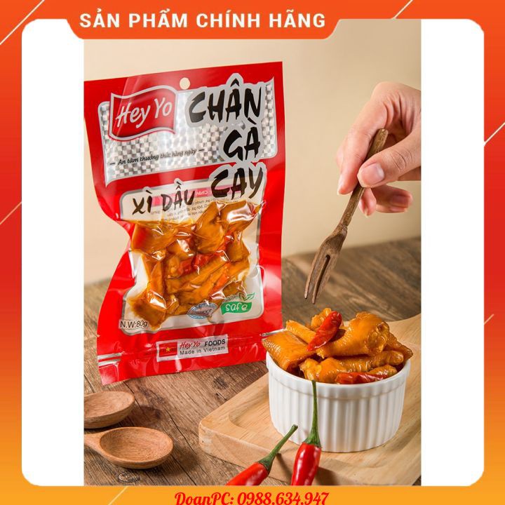 [HÀNG CHÍNH HÃNG] Chân gà cay vị xì dầu Hey Yo (80g)