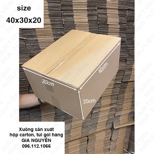 10 hộp carton 40x30x20 đóng gói hàng hóa, đựng đồ dùng