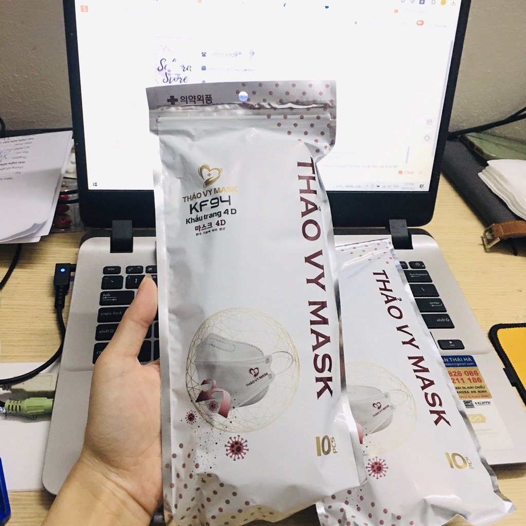 Khẩu trang KF94 KING MASK chống bụi mịn và kháng khuẩn cao cấp- Set 10 chiếc