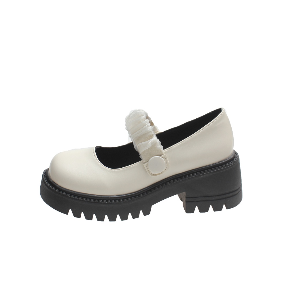 Tikp Giày Da Oxford Mũi Tròn Đế Dày Thời Trang Mùa Hè Dễ Thương MS5283cm Có Size 35-39