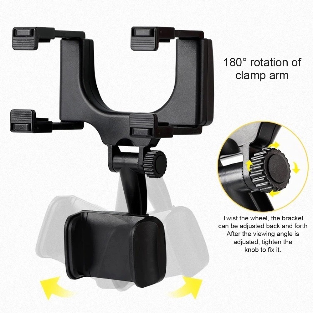 Giá Đỡ Điện Thoại / GPS Xoay 360 Độ Gắn Kính Chiếu Hậu Xe Máy / Xe Hơi