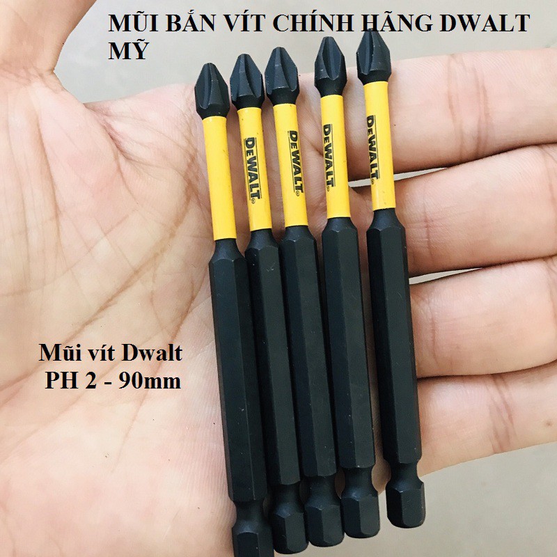 Bộ 5 Mũi Vít DeWalt Có Từ Ph2 Nhập Mỹ